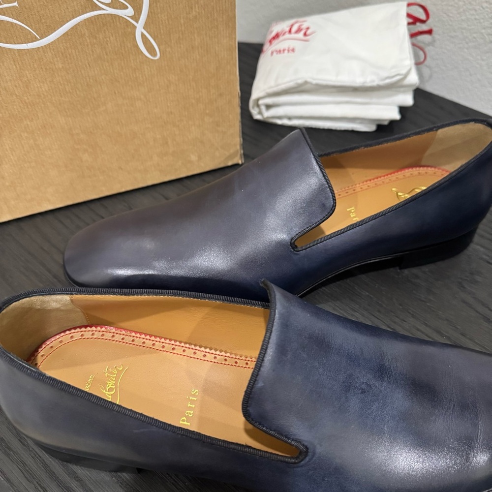Christian Louboutin Dandelion Loafer Leather Navy - Picture 5 of 8